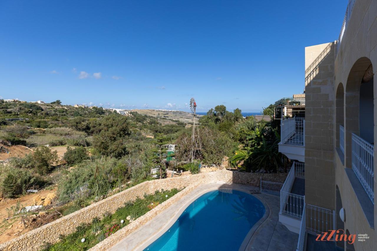 Gozo - Apartment With Stunning Views & Shared Pool Xagħra Exteriör bild
